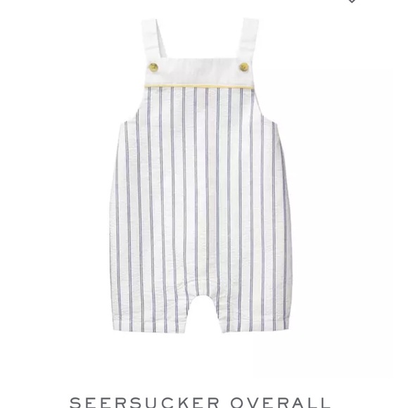 Piano and Jack seersucker overall features stripes, back pockets 18-24 months - Picture 1 of 5